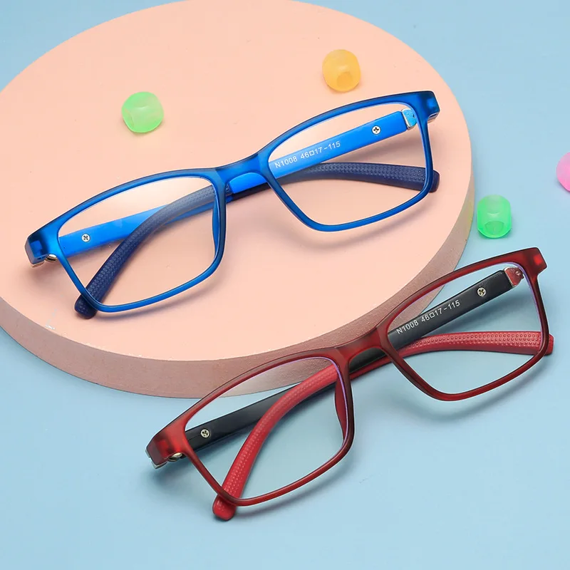 

Elbru Children Anti-blue Light Silicone Glasses Kids Soft Frame Goggle Plain Glasses Fashion Eyeglasses Frame Clear Lens Eyewear