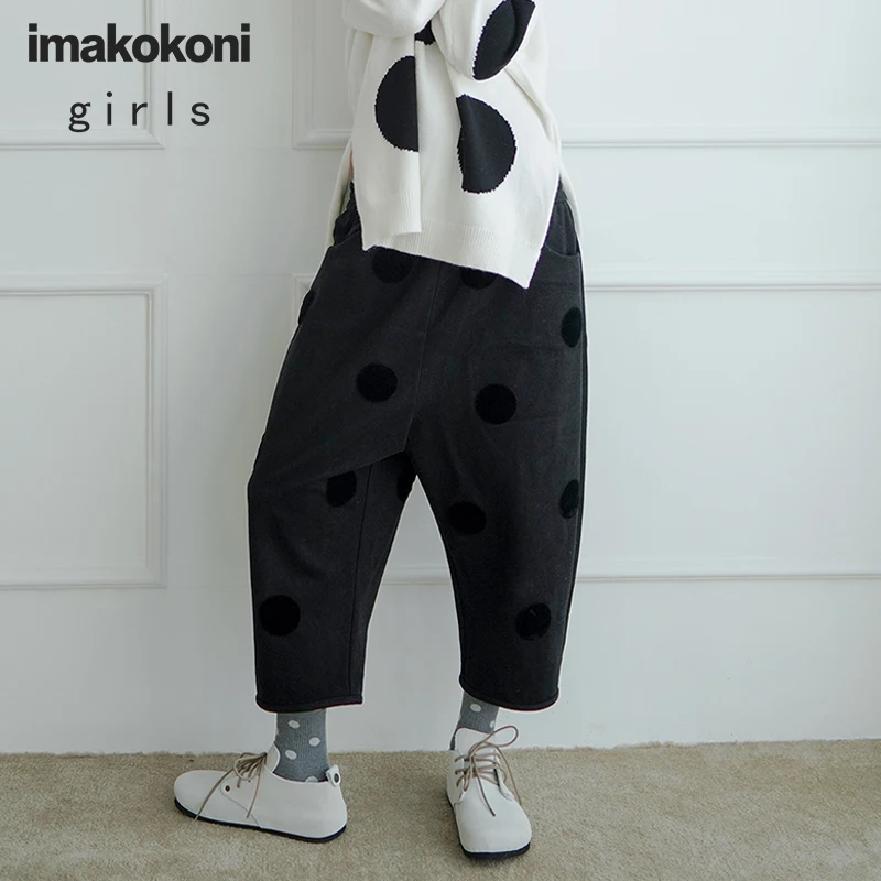 Черные девять точечные шаровары imakokoni оригинальный дизайн женские свободные