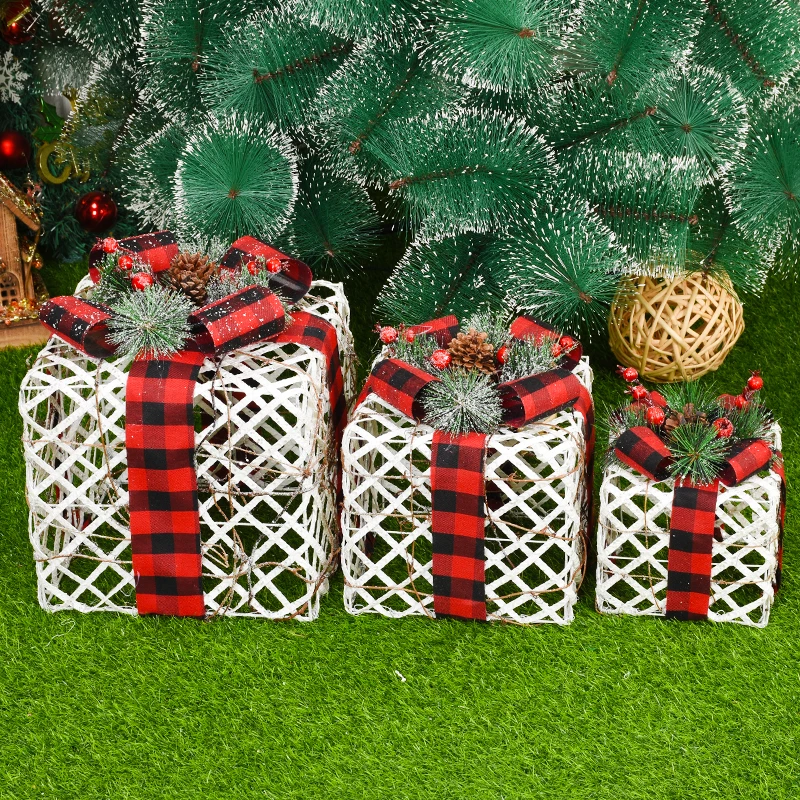 

2022 New Christmas Boxes LED Night Light Home Decoration Holiday Scene Decoration Props Christmas Ornaments Christmas Tree