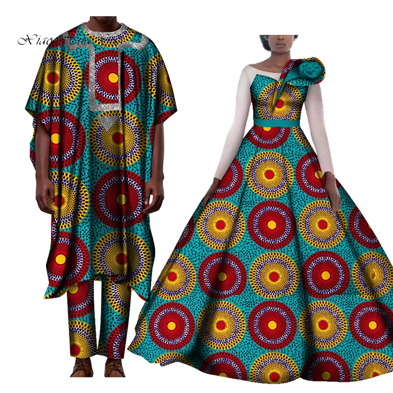 Одежда для влюбленных пар платье с принтом африканская одежда африканские