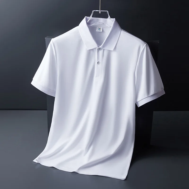 2021 summer men's loose all-match suit lapel short-sleeved T-shirt