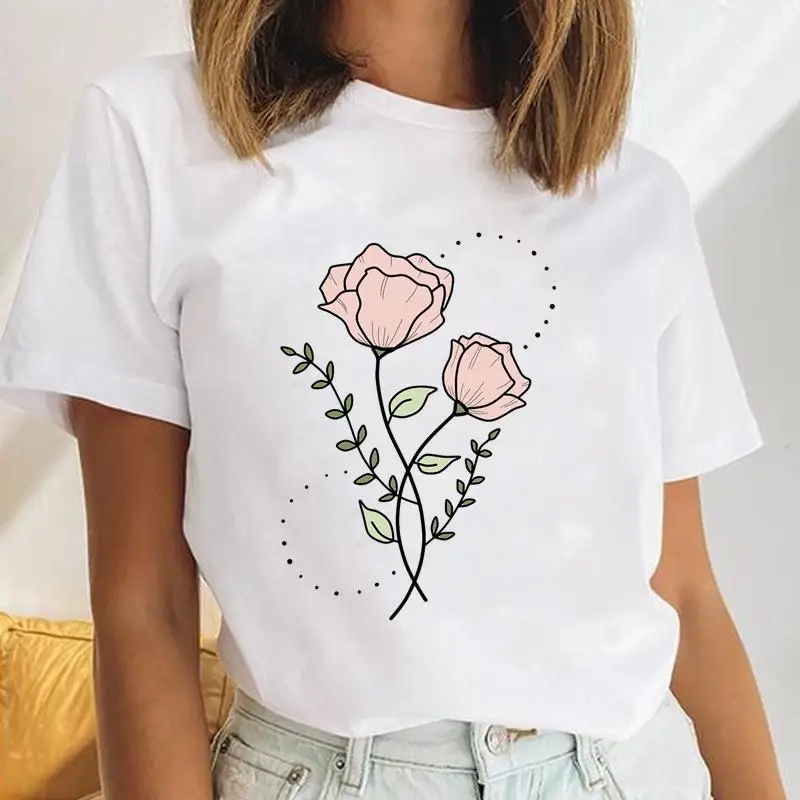 

Women Butterfly Trend Style Short Sleeve 90s Casual Female Cartoon Clothes Tops Print Ladies Tees Tshirt Graphic T-Shirt