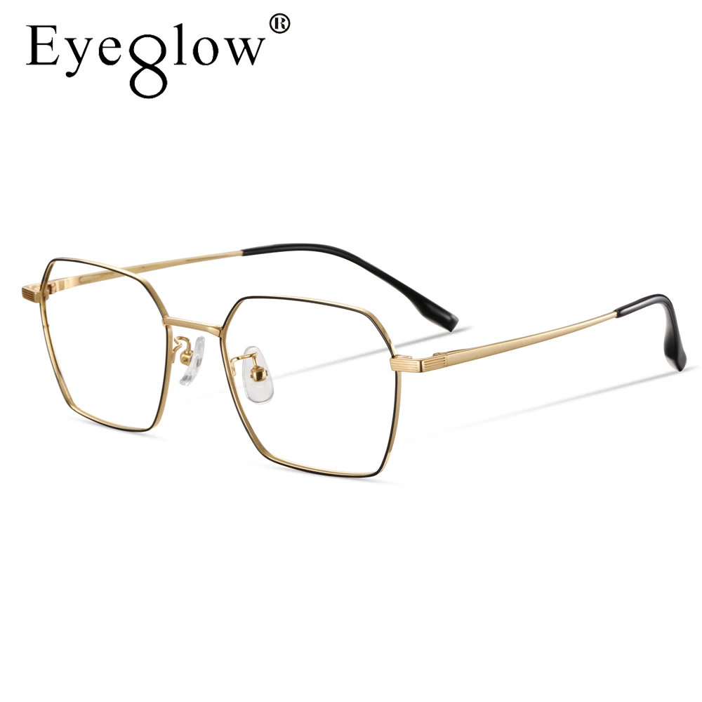 

Eyeglow WT02 Vintage Designer Eyeglasses Frame Women's glasses Titanium Frame for Men Round Retro Clear Glasses