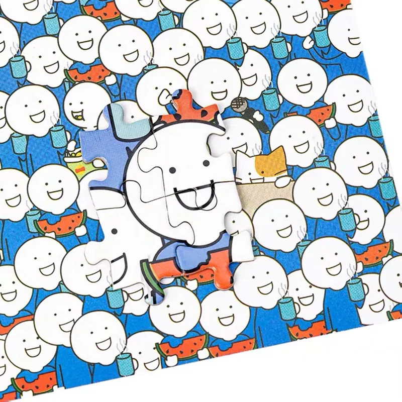 DIY маленькая синяя головоломка тысячи штук хитрых игрушек с Бобиной креативная