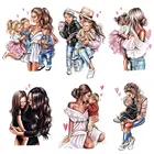 Нашивки с аппликацией для мальчиков и девочек, моющиеся аппликации сделай сам для русской мамы и ребенка, термоклейкие, для одежды, футболок, худи