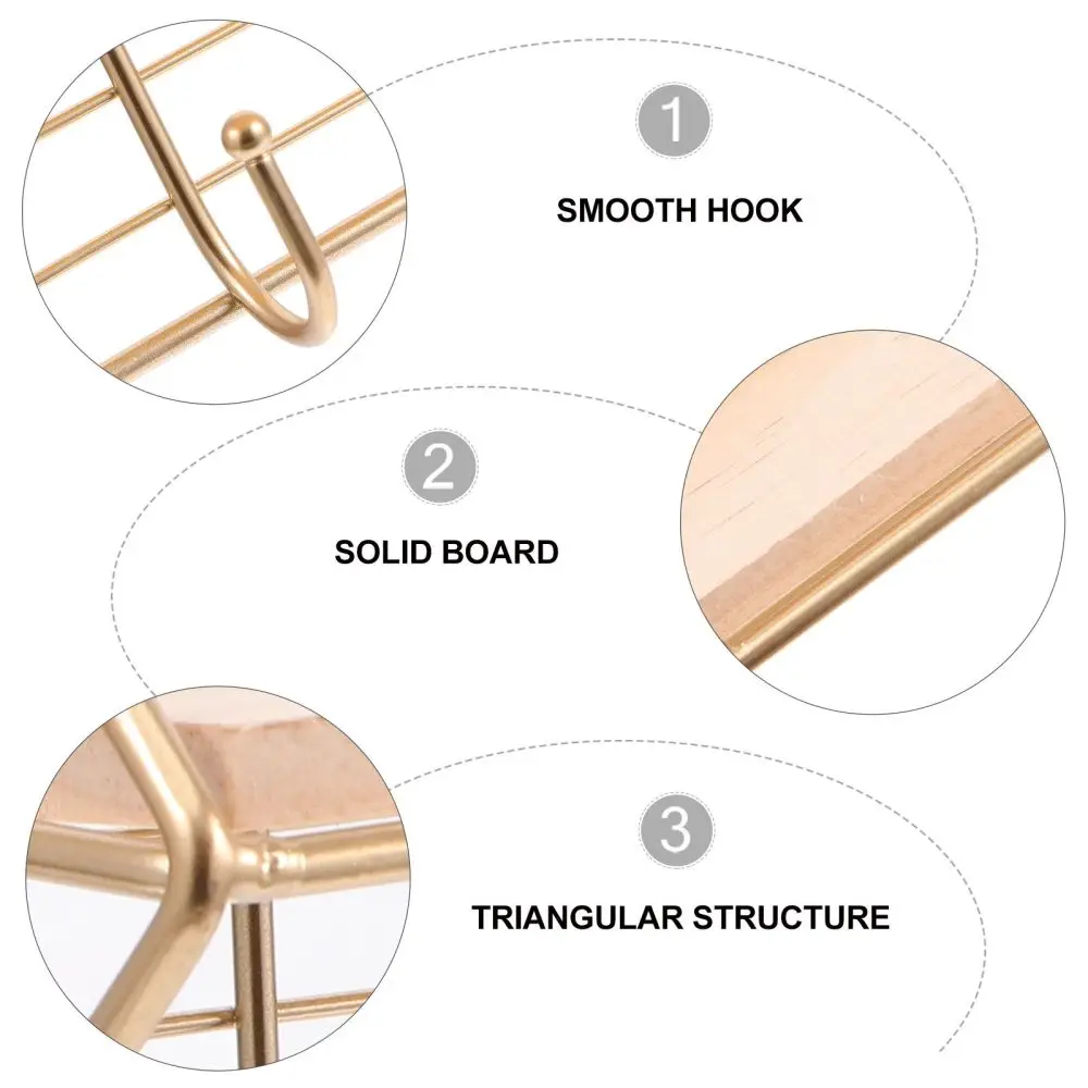 

1pc Iron Art Wall Decorative Storage Shelf Cosmetics Storage Holder (Golden)