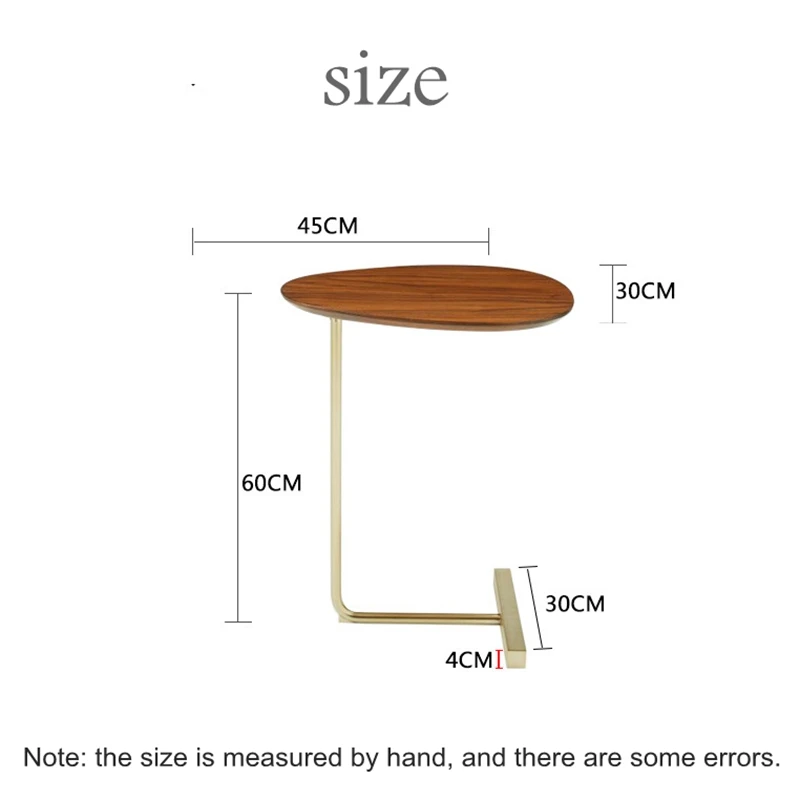 Маленький чайный столик в скандинавском стиле овальной формы для экономии