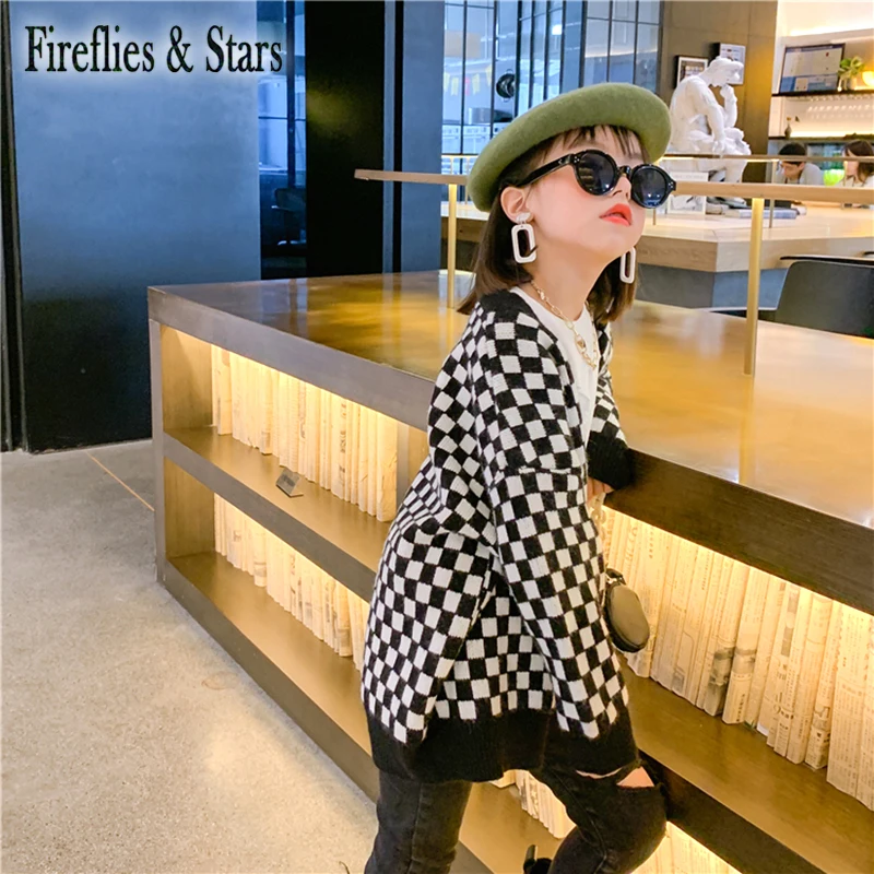 Весенне осенний кардиган для девочек Вязаная Детская куртка Детское пальто