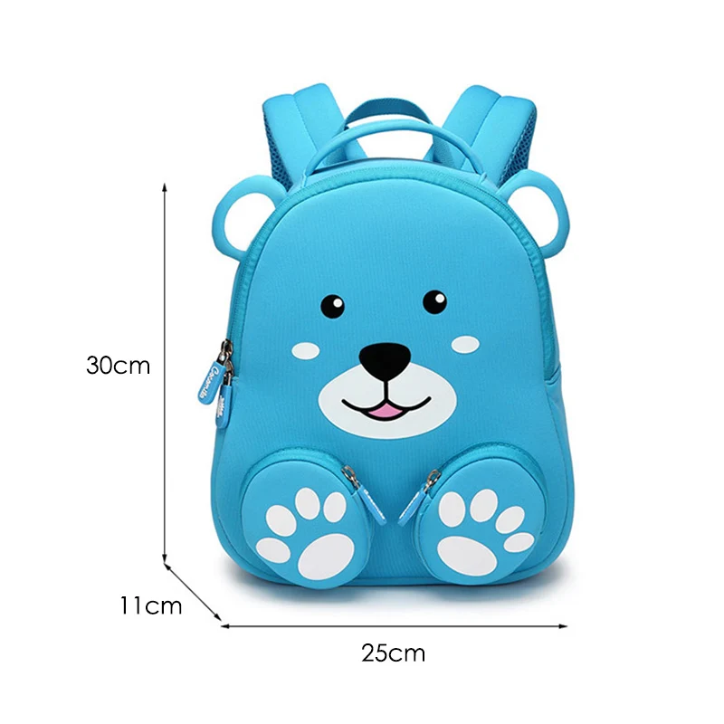 Blue Bear Модные розовые бабочки школьные рюкзаки для девочек детский сад детские рюкзаки для животных милый школьный ранец с изображением мультяшных геров Mochila Infantil - Цвет: Blue Bear