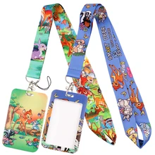 LB2126-cordones de Bambi de Disney para llavero, tarjeta de identificación, soporte de insignia USB para teléfono móvil, cuerda colgante, cordón de Lariat