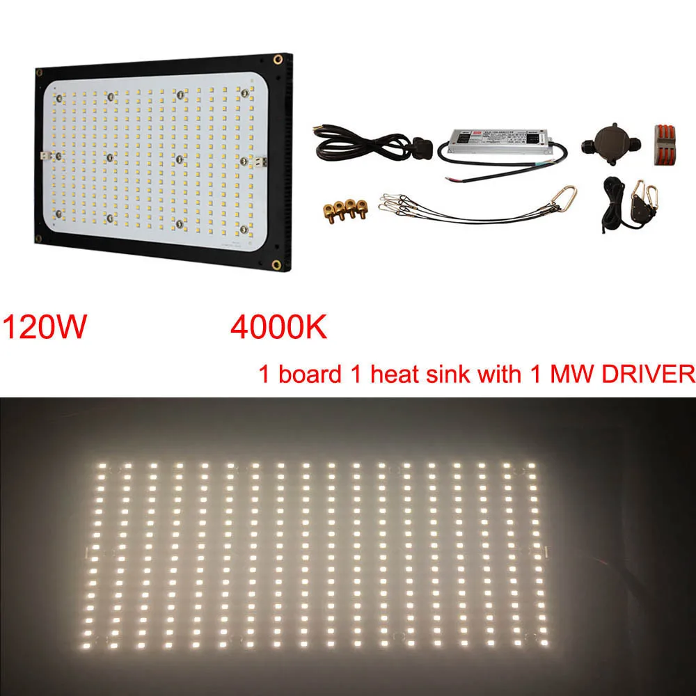 120W 4000K Светодиодный светильник Quantum board 120 Вт с LM301B 288 шт. 3000 К белый микс красный чип полный спектр Veg/Bloom state Meanwell driver - Испускаемый цвет: 120W 4000K