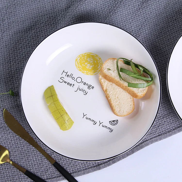 Минималистичная индивидуальная посуда керамическая тарелка основное блюдо