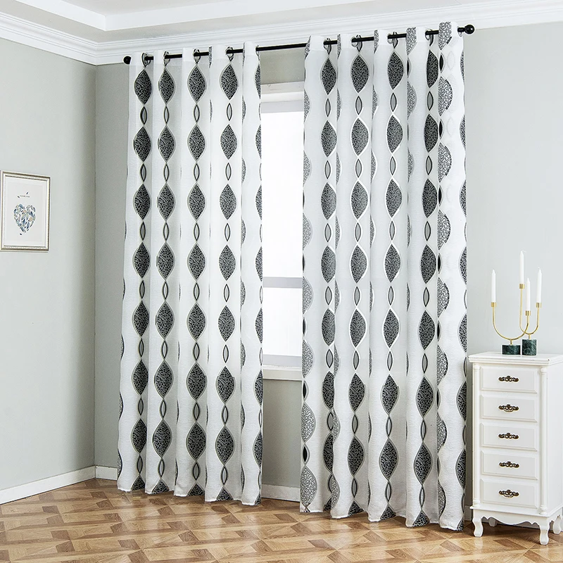 Занавеска YokiSTG с геометрическим узором прозрачные Занавески для окна занавеска