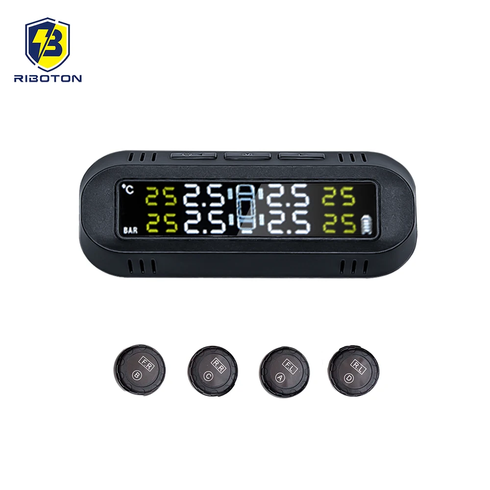 Riboton TPMS система контроля давления в шинах C261 Солнечная энергия Автомобильная