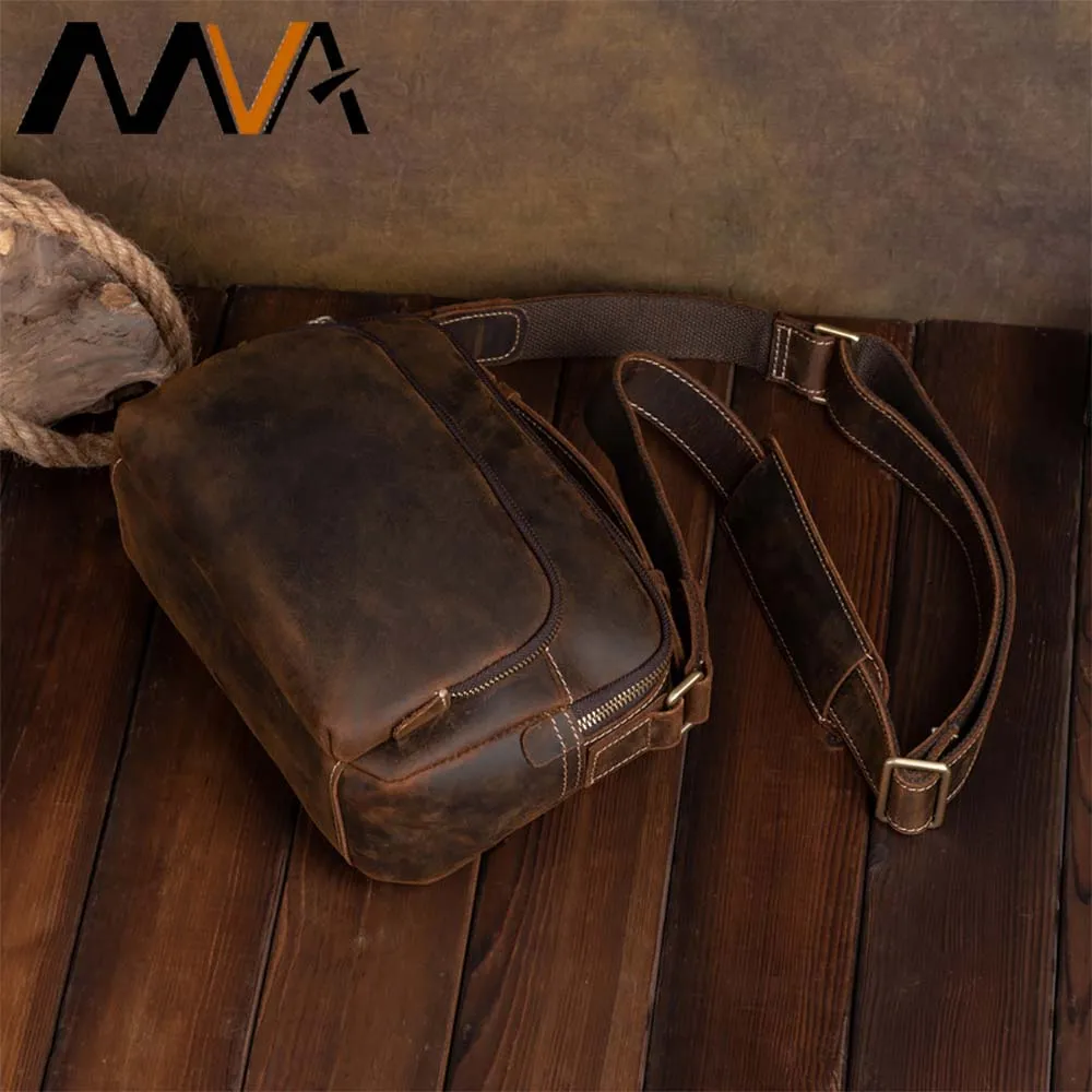 

MVA Men's Messenger Bag Men's Crossbody Bags Shoulder Bag With Leather Men's Designer Purse Husband Cross Bags For Man handbag