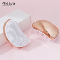 golden women hair brush hair styling comb massage tool anti static reduce hair loss styling tool barber accessories