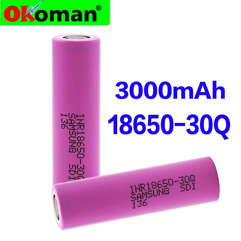 18650 3000 мАч заряжаемая электронная сигарета батарея для samsung INR 30Q power с высоким