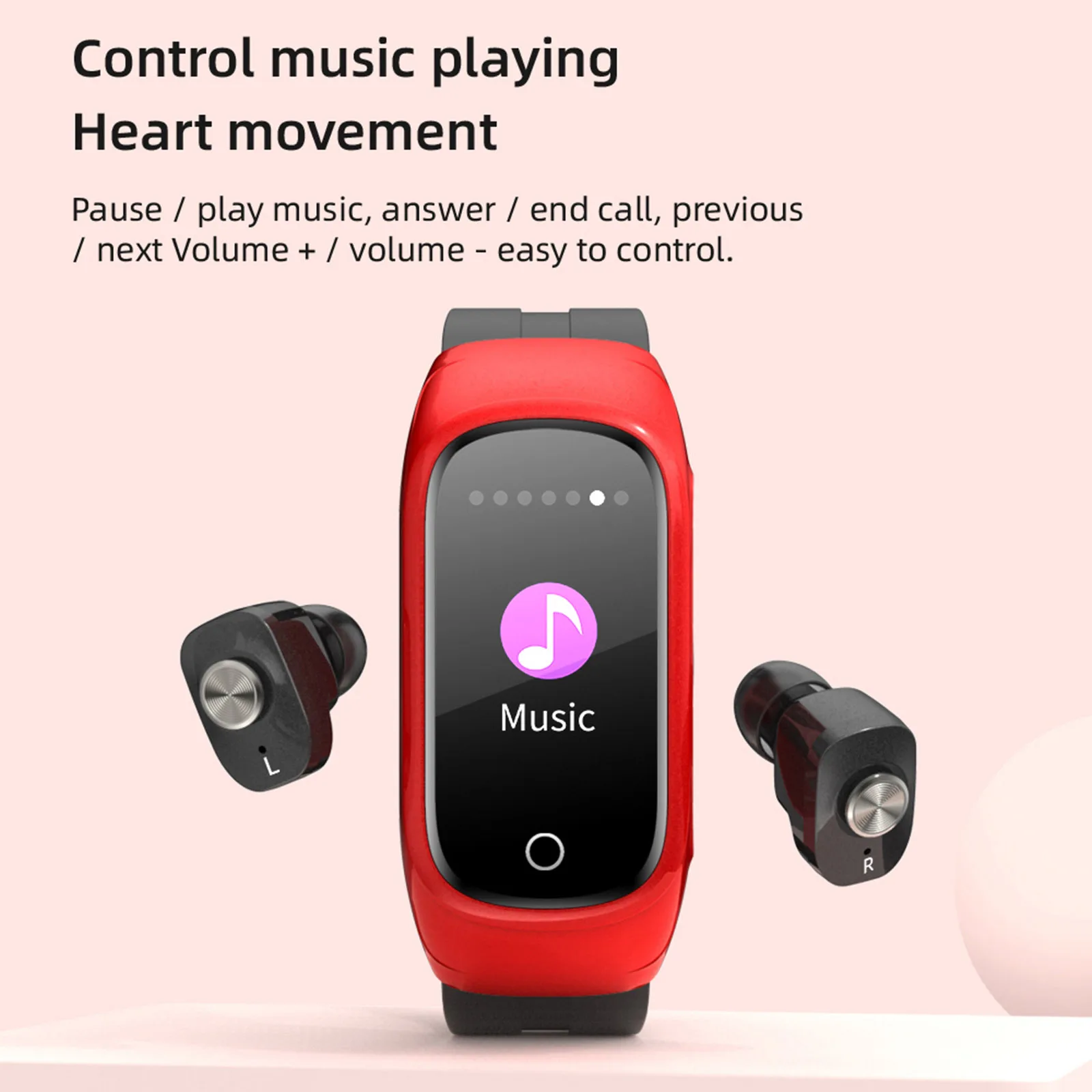 Смарт часы 2 в 1 TWS наушники Bluetooth 5 0 беспроводные фитнес трекер умный браслет на