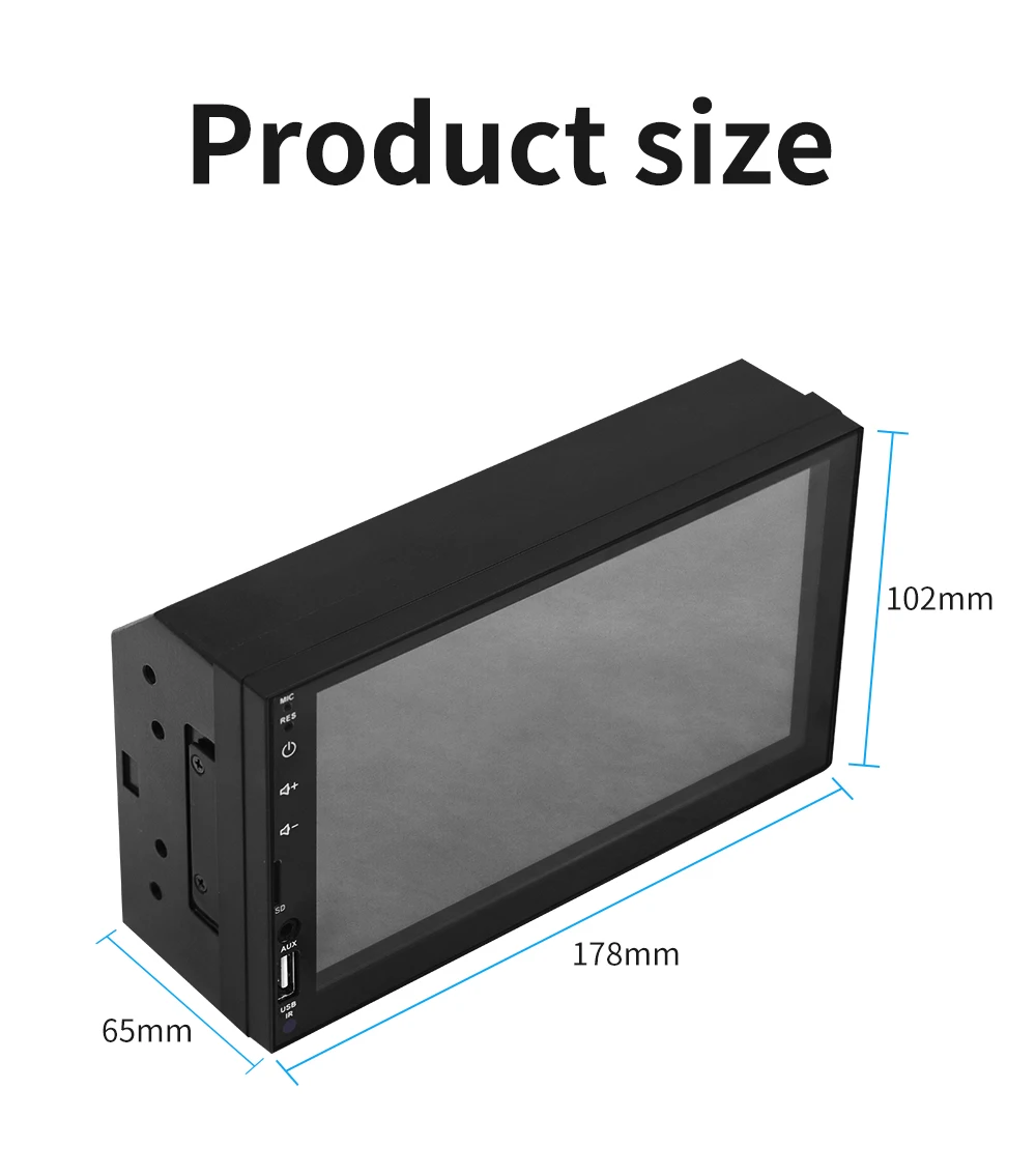 Автомагнитола 2 din автомагнитола с сенсорным экраном 7 дюймов поддержкой Bluetooth USB TF