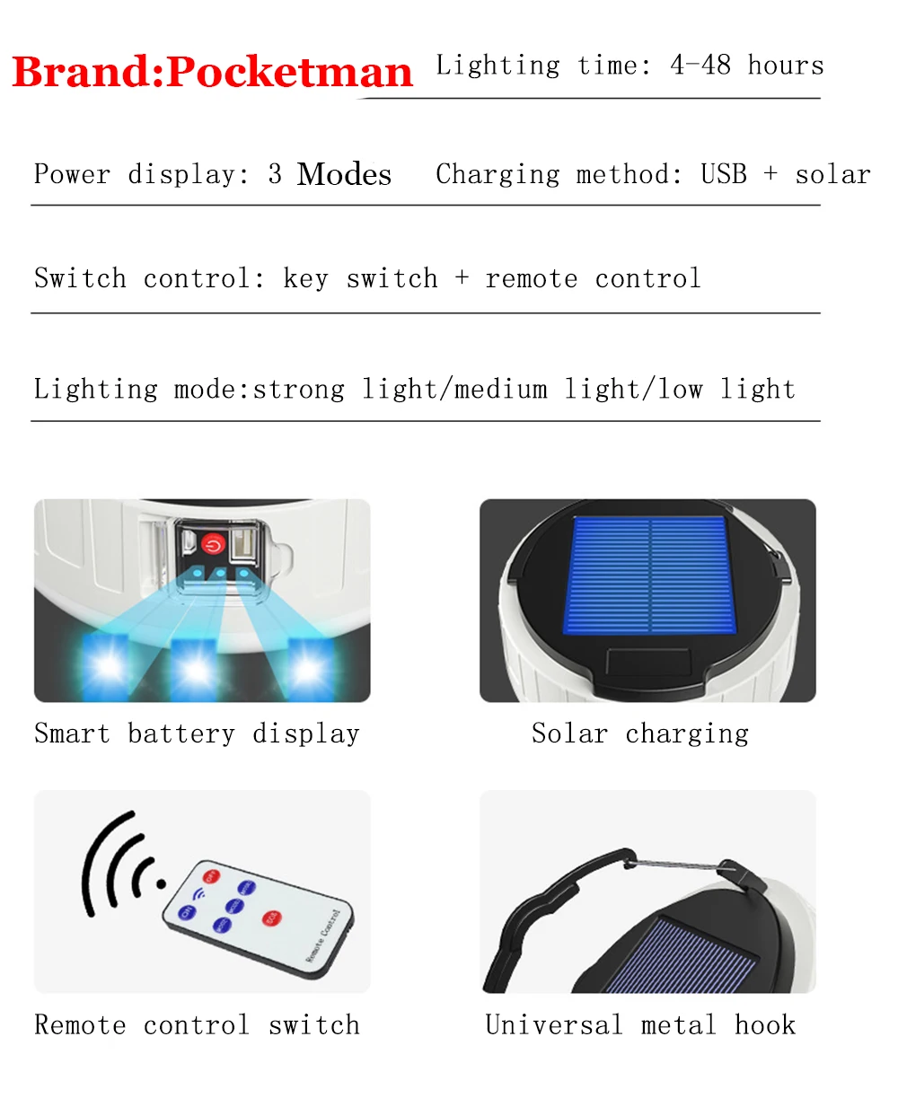 

Newest Solar Rechargeable Light Bulbs LED Light Bulbs Household Power Outage Emergency Bulb Lights Mobile Night Market Lights