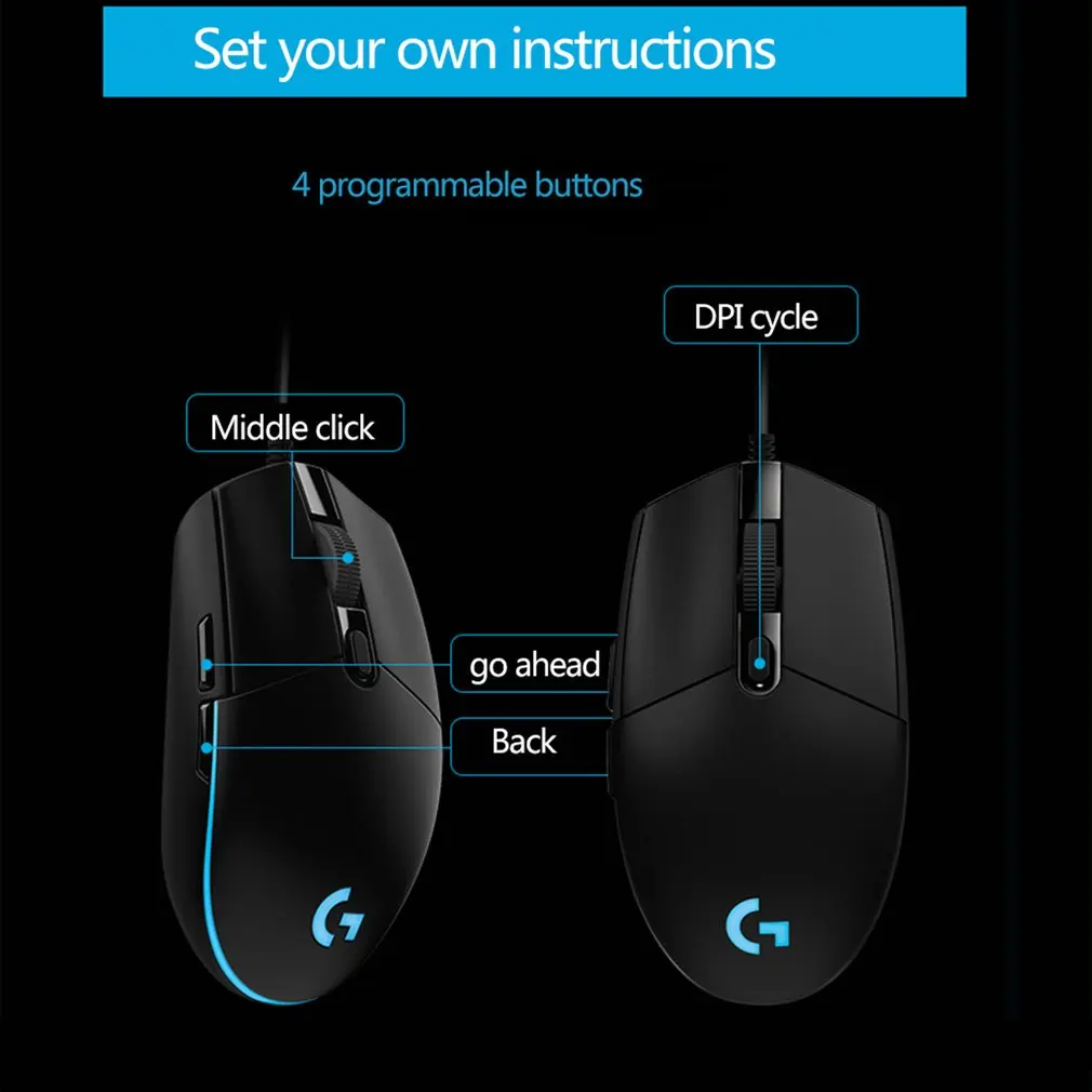 Мышь игровая Механическая эргономичная G502/G102 практичная проводная с