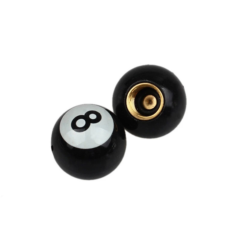 

4pcs/set Wheels Tire Valve Stem Caps No. 8 Ball Car Motorcycle Bicycle Rims Car Van Stem Car-styling Repair Kit