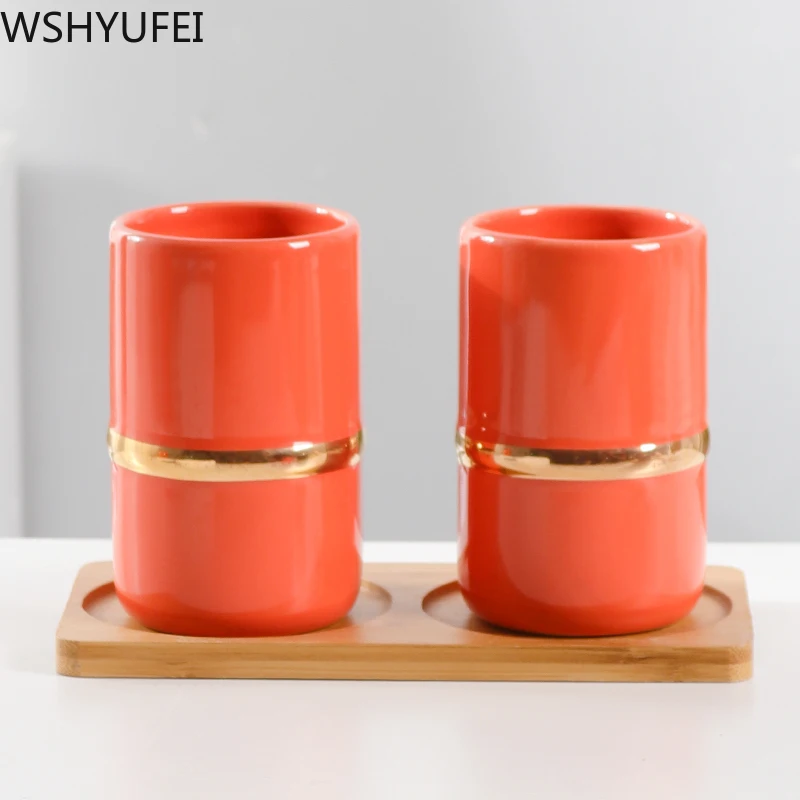 Набор керамических аксессуаров для ванной комнаты в европейском стиле|Наборы