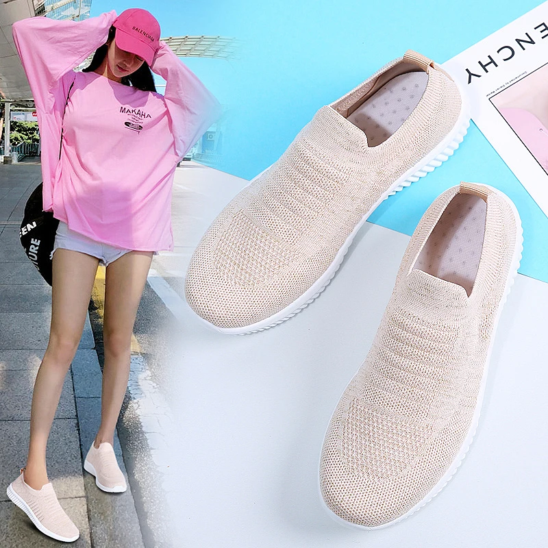 

Women Shoes High Quality Women Sneakers Women Slip On Flats Shoes Women Loafers Plus Size 43 Walking Flat Zapatos De Mujer