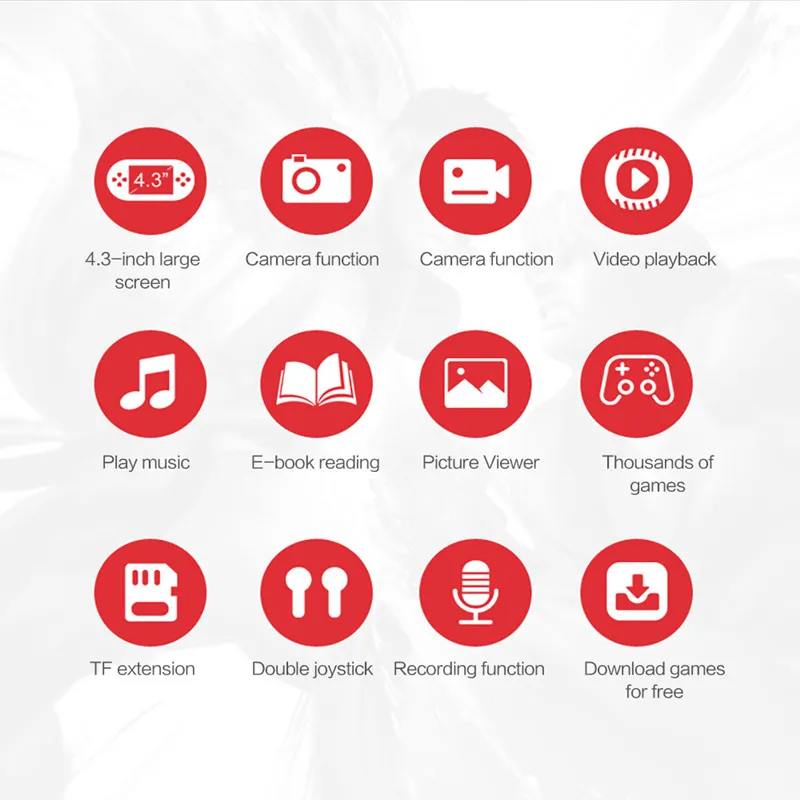 

New X1 4.3-inch Handheld Game Console Built-in 8G Memory Classic Dual-shaking Game Console Multilingual With 10,000 Games