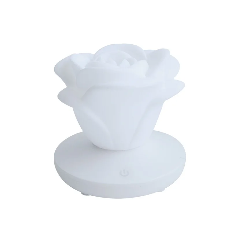 

USB Charging Romantic Rose Night Light Lamp Led Touch Switch Silicone Table Lamp Home Decoration Valentines Day Gift