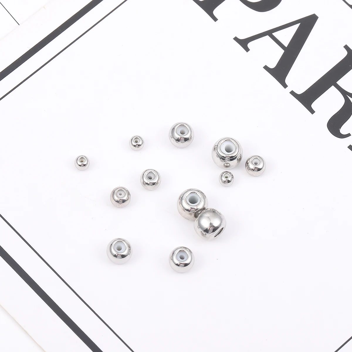 10pcs Copper Chain Length Adjust Beads With Silicone Inside Stopper without Hanging for DIY Bracelet Jewelry Making | Украшения и