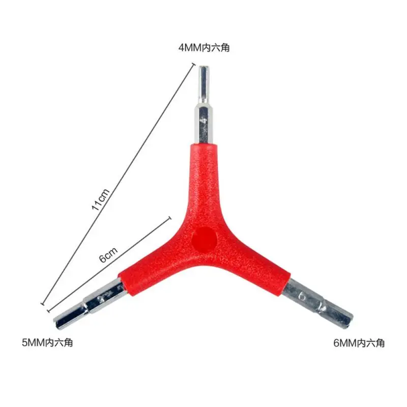 

Multifunction Bike Hexagonal Y-shaped Wrench Bicycle Repair Tools 3 Way Y-Shaped 4mm 5mm 6mm Hex Wrench Spanner MTB Repair Tool