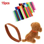 15 шт., бархатный нейлоновый ошейник для собак и кошек