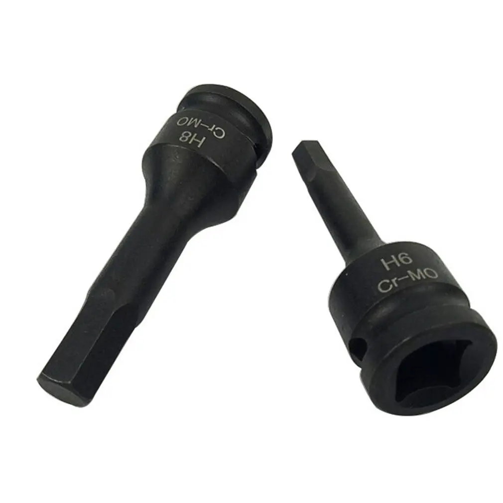 Набор головок ударного типа с внешним квадратом 3/8 дюйма, звездообразными битами Torx, 7 штук, изготовленный из хром-молибдена, для гаечного ключа с рукояткой в форме буквы T, размеры M и H.