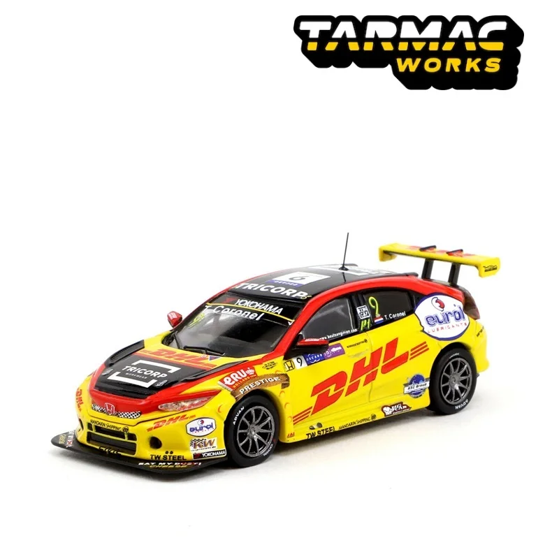 Tarmac работает 1: 64 Honda Civic Тип R TCR WTCR MACAO литой модельный автомобиль