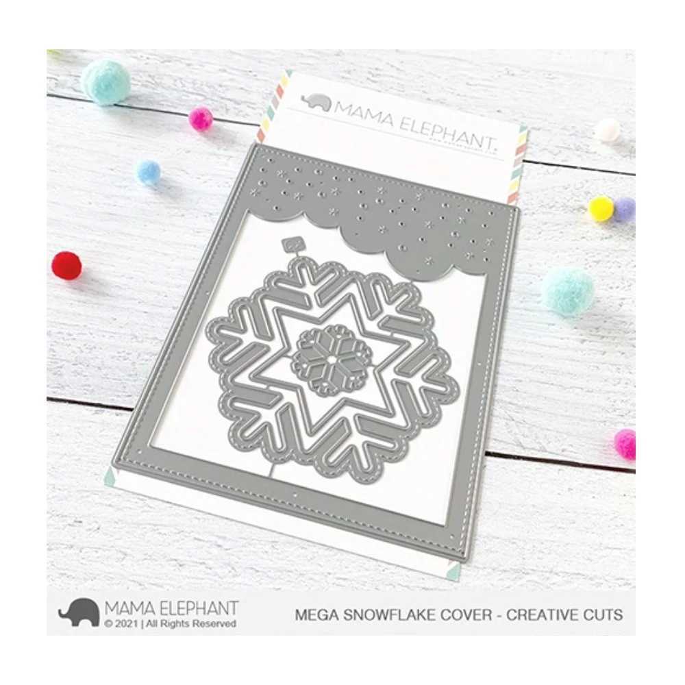 

Mega Snowflake Cover Creative Metal Die Cuts Embossing Folders Scrapbooking Diary Photo Album Manual Diy Crafts Decorations 2021