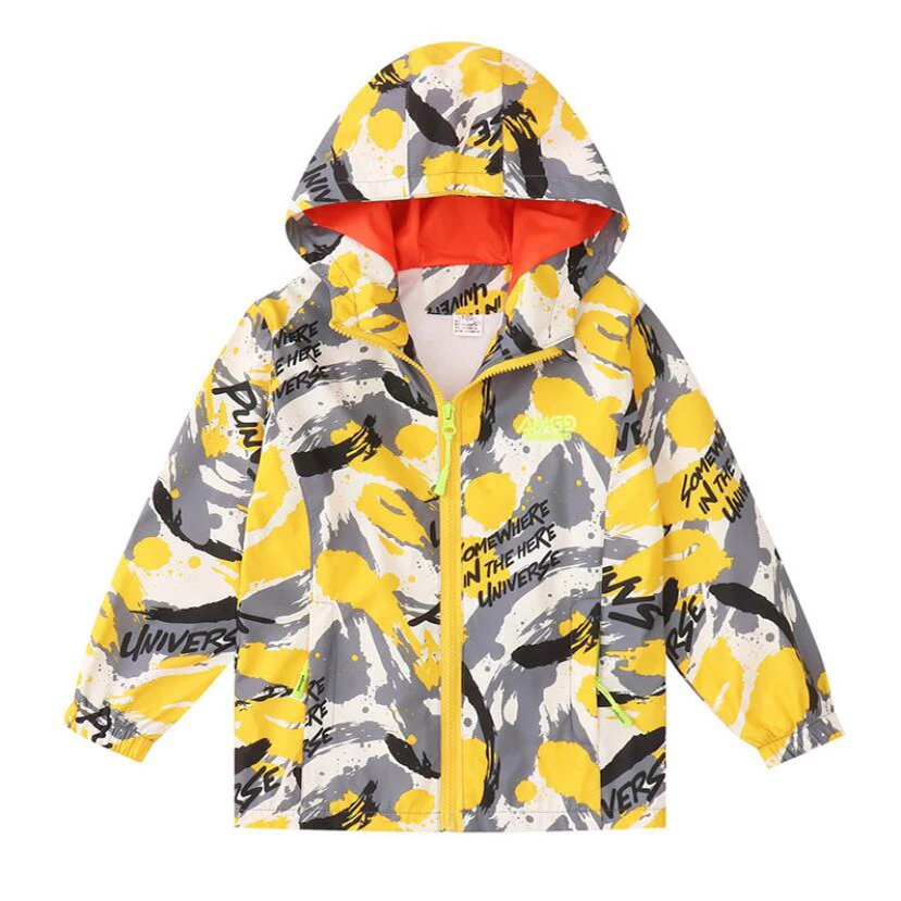 Куртка-ветровка для мальчиков демисезонная дышащая камуфляжная | Детская одежда