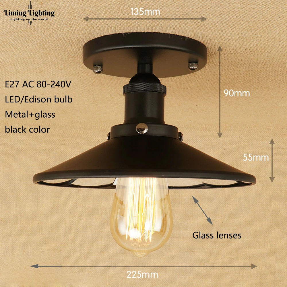 Лофт винтажные потолочные светильники Lamparas De Techo Lustre Luminaria Abajur комнатная потолочная лампа освещение Промышленное освещение для гостиной