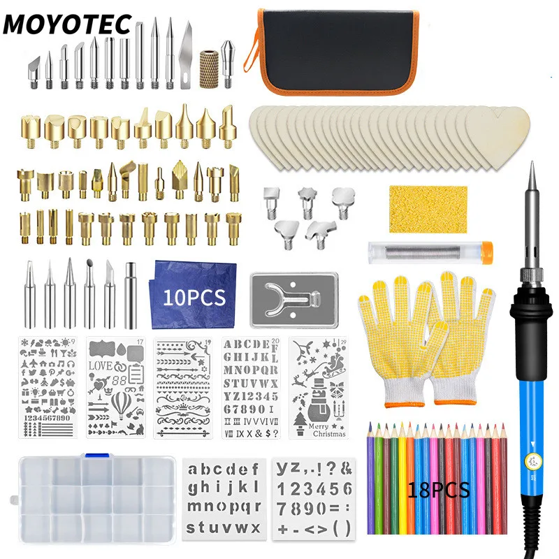 

Набор электрического паяльника MOYOTEC, 128 шт., многофункциональный набор электроинструментов для домашнего ремонта, сварочные паяльные инстр...