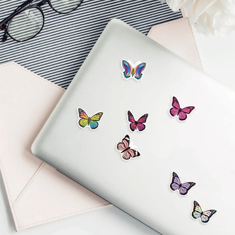 

50pcs/pack Lovely Butterfly Label Stickers Set Decorative Stationery Craft Stickers Scrapbooking Diy Diary Album Stick Label
