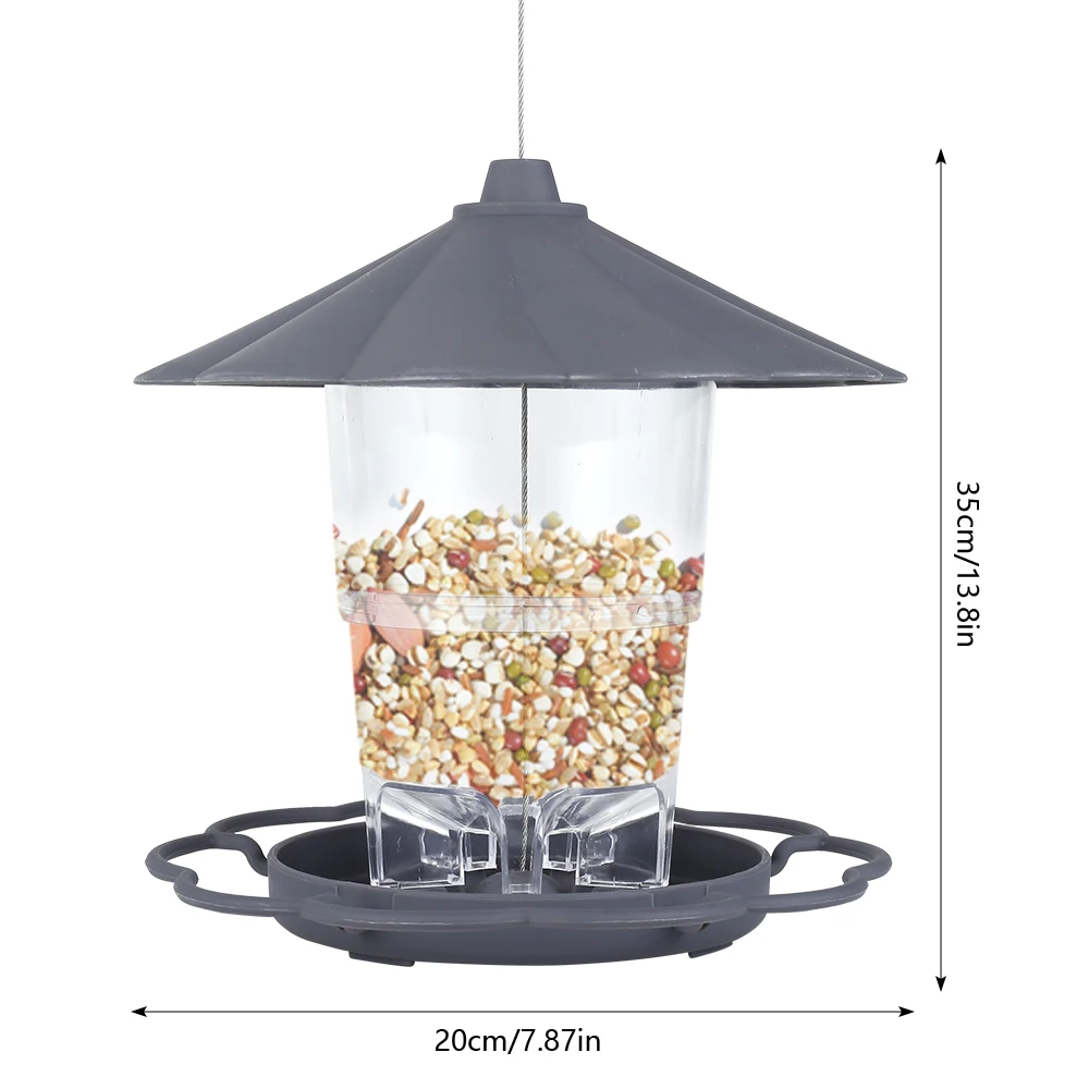 

New Waterproof Gazebo Hanging Wild Bird Feeder Outdoor Container with Type Bird Feeder Aves Decor Hang Rope Feeding House