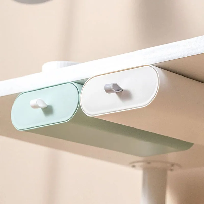 

Hot Under Desk Drawer Organizer Storage Paste Drawer-Type Self-Adhesive Storage For Home Office