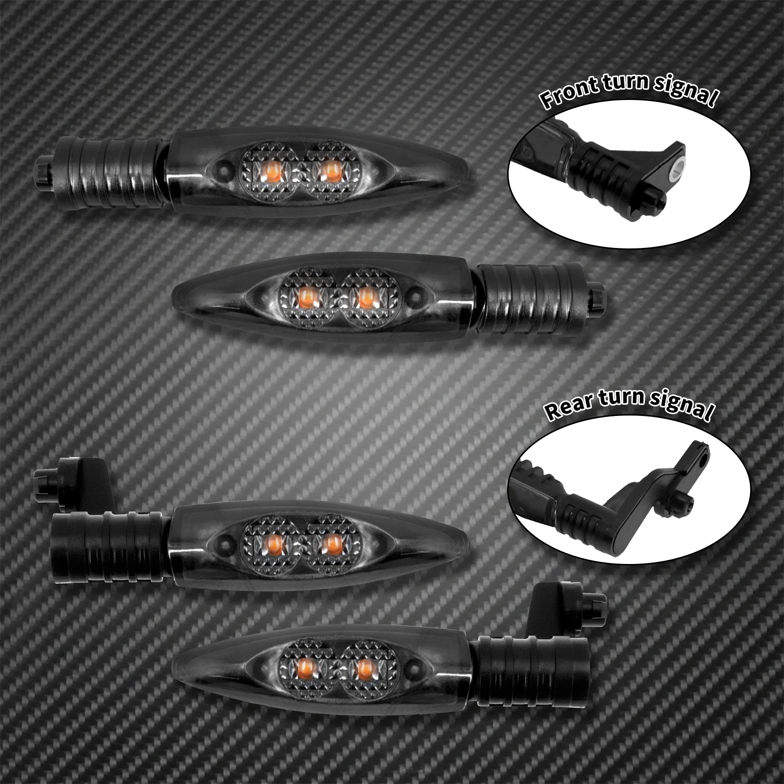 

Мотоциклетный черный передний и задний указатель поворота, светодиодные фонари для BMW R1200GS F800GS S1000RR F800R K1300S G450X F800ST R nine T