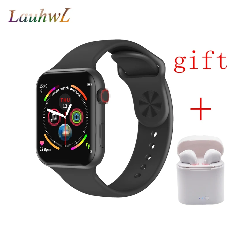 black add headset IWO 11 Lite Max Bluetooth Смарт часы ЭКГ монитор сердечного ритма полный сенсорный Smartwatch для Android Apple xiaomi band 4 PK iwo 8 Plus - Цвет: black add headset