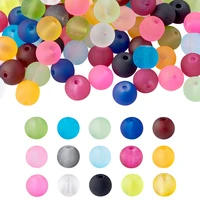 1box 4mm 6mm 8mm 10mm frosted round glass beads loose spacer bead mixed color for jewelry making diy bracelet necklace