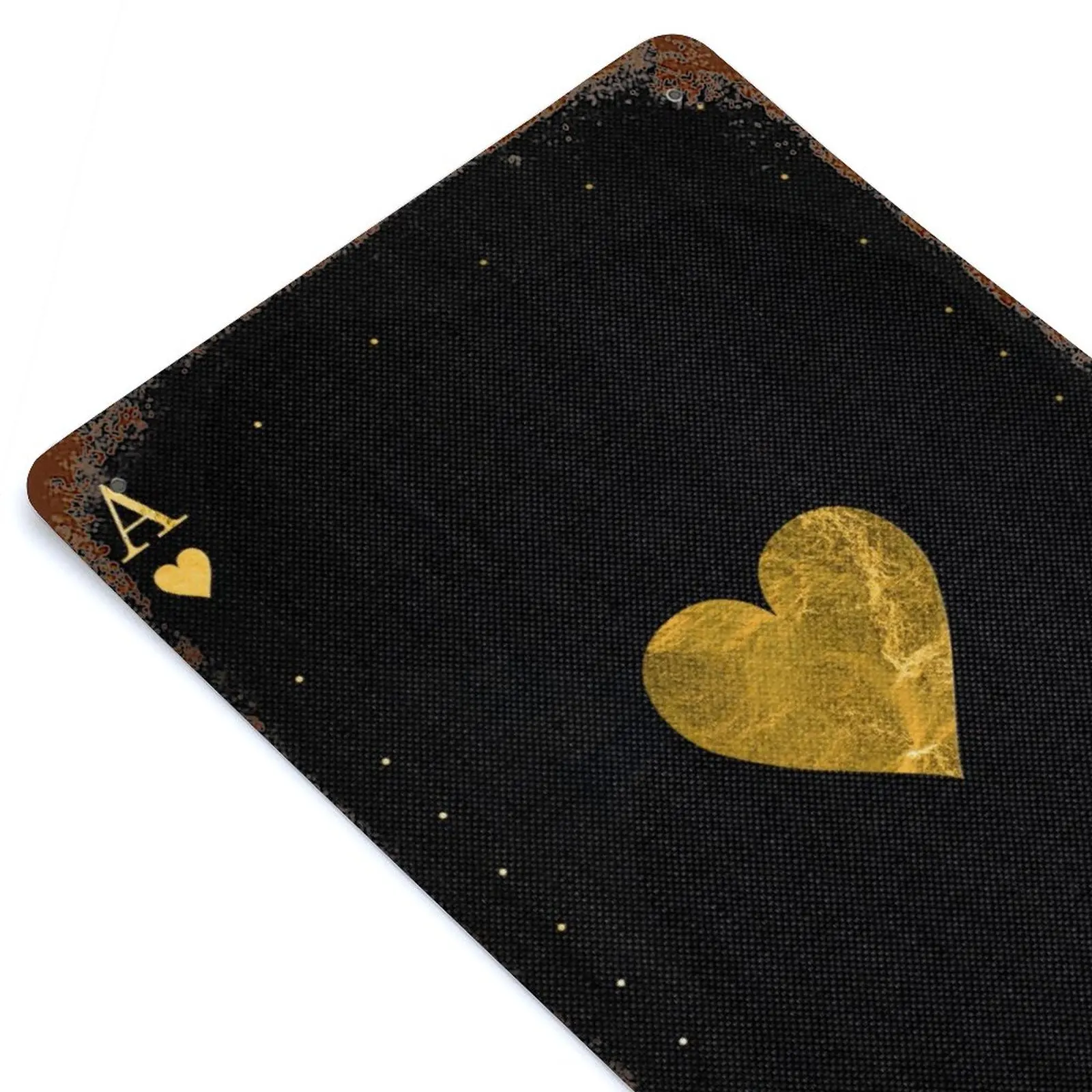 

Ace of Hearts Golden Cards Printed Vintage Metal Poster Home Pub Bar Garage Wall Decoration Tin Sign Plaque Decor