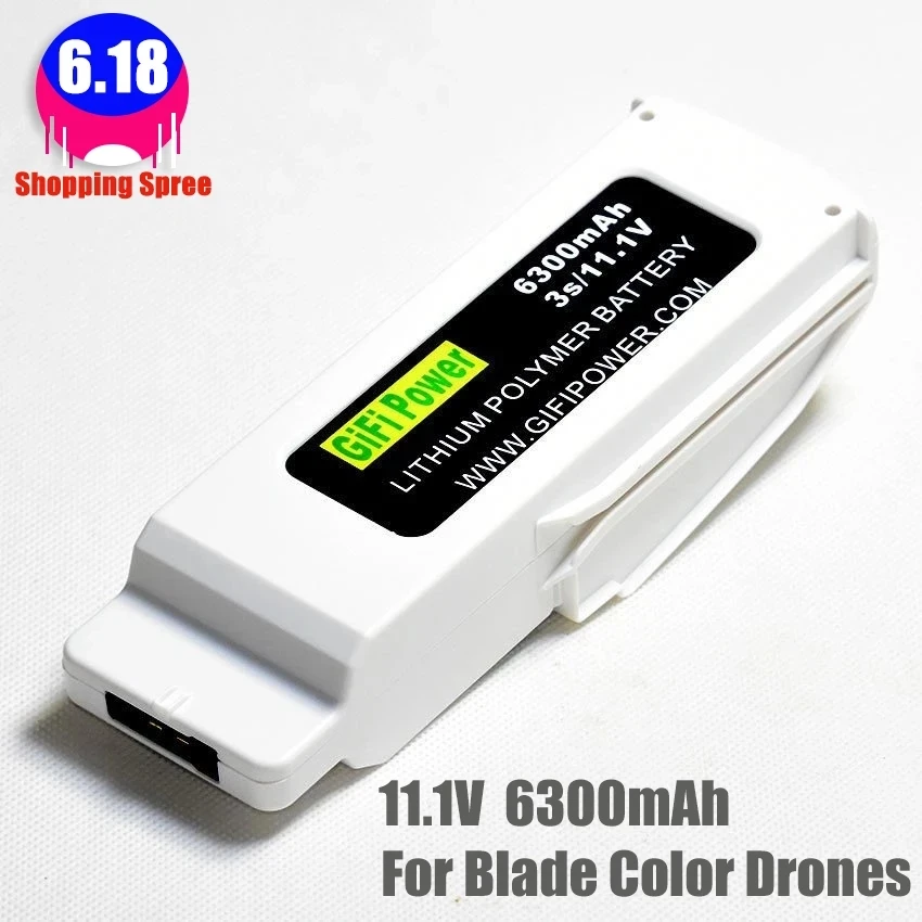 

High Quality 3S 11.1V 6300mAh LiPo Battery for Blade Chroma Drone RC FPV Quadcopter Lipolymer Rechargeable Battery