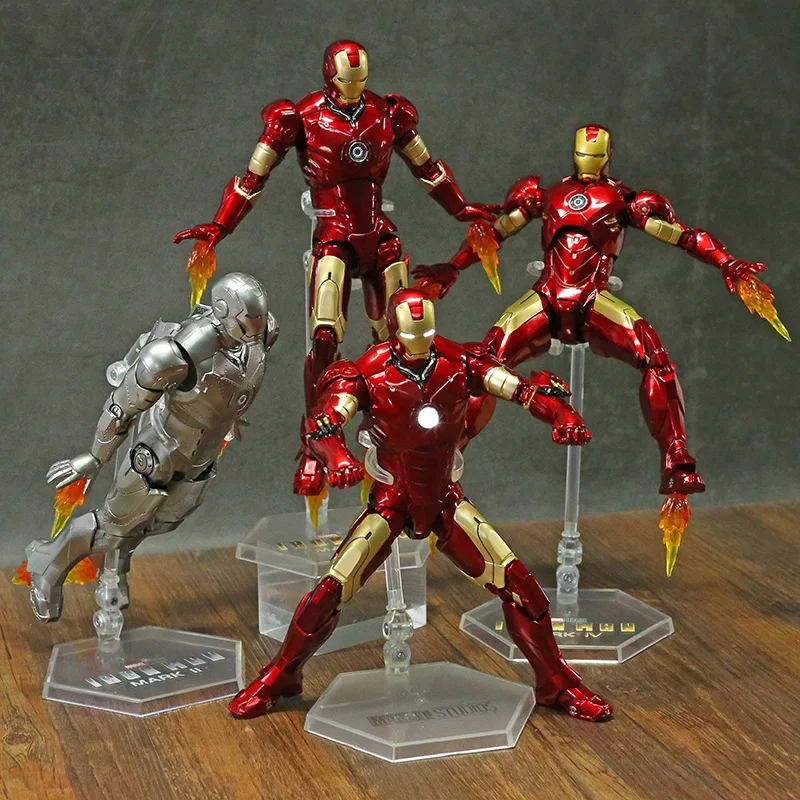 Классическая фигурка героя фильма Marvel Железный человек MK3 MK2 MK4 ЖЕЛЕЗНЫЙ ЧЕЛОВЕК