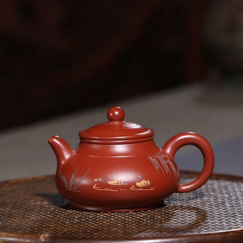 Ручной чайник Yixing рекомендованный чайником цветной рисунок или эскиз чайника 75