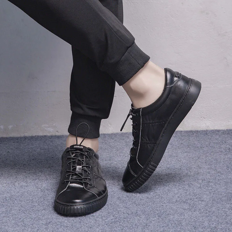 

Men's casual shoes Leather Men Driving Breathable Comfortable breathable and soft Boat Shoes Slip Lace up Shoes 38-45